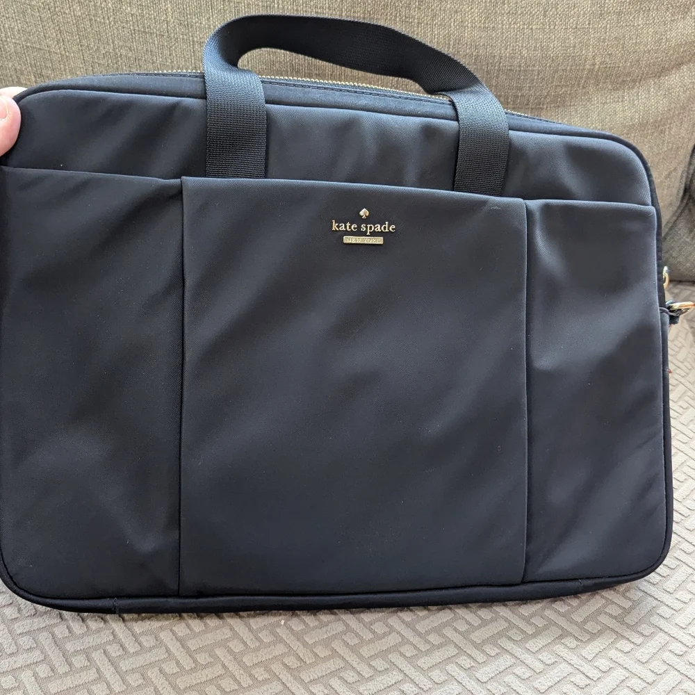 Kate Spade Commuter Black Nylon Laptop Bag Crossbody